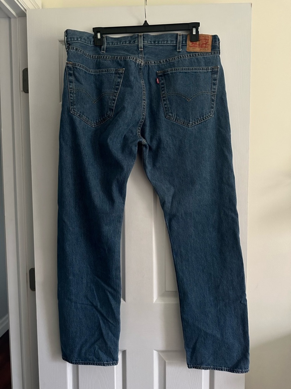 Size 40 Levi’s Men’s 501 Original Fit Straight Leg Jeans‎ Blue Denim W40 L32 - Picture 3 of 11